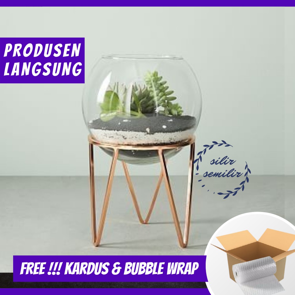 SS11 dudukan standing pot tawon bunga monstera kaktus hias plastik bahan besi gantung minimalis