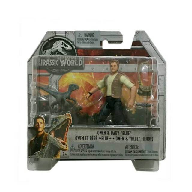 Jurassic World Basic Figure Owen & Baby Blue