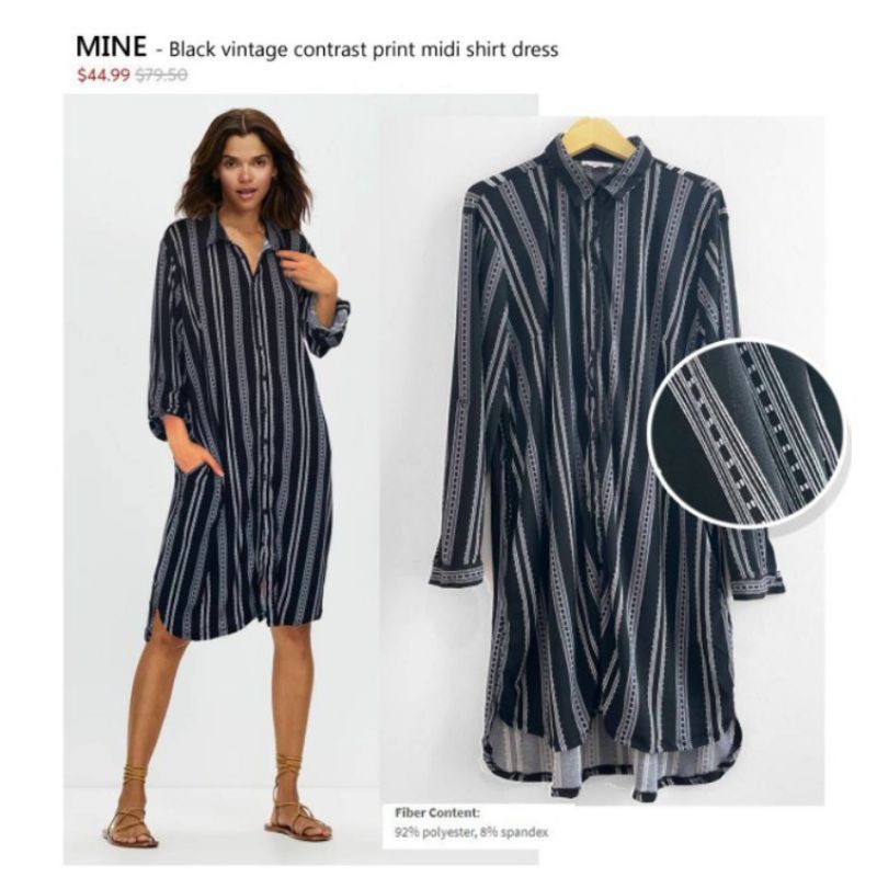 MINE button down shirt dress