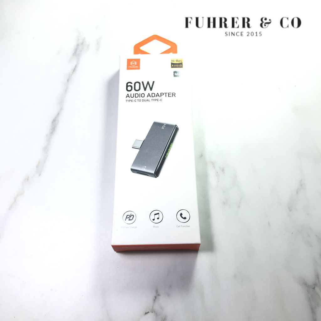 MCDODO Converter Macbook TYPE C TO TYPE C &amp; JACK 3,5MM 60W