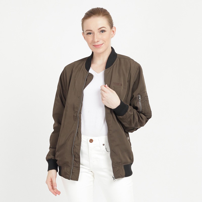 Edwin Jaket Bomber Unisex Bond Dark Olive Slim Fit