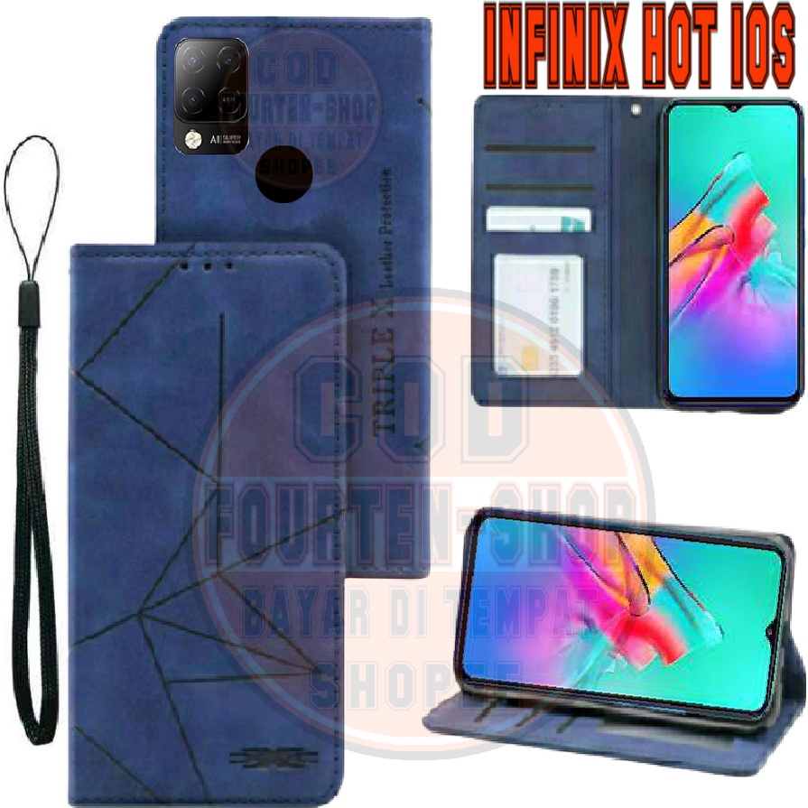 INFINIX HOT 10S Flip Case Flip Motif Dompet Casing HP Flip Motif Wallet Leather Cover untuk INFINIX 