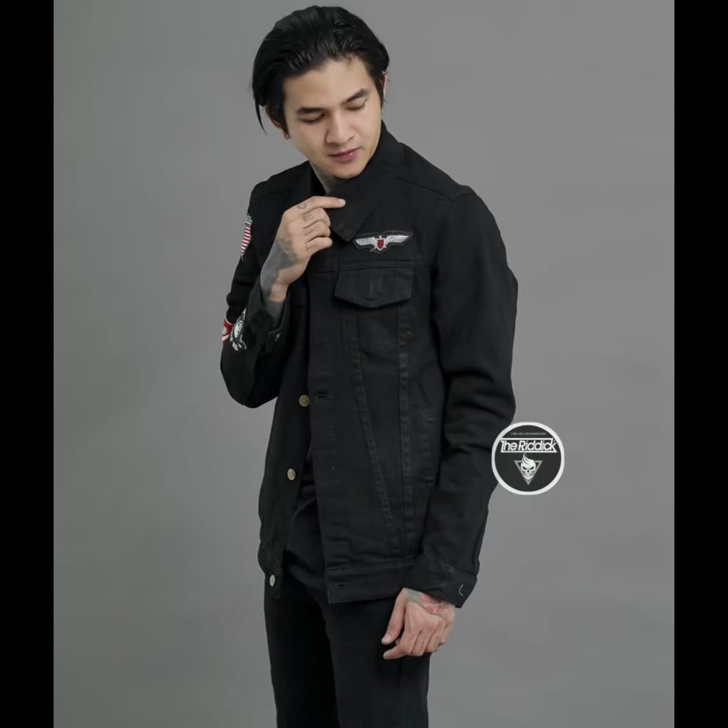 NEW ARRIVALS Jaket jeans patch pria - BEST SELLER