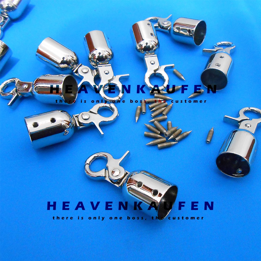 Kait Lonceng Ujung Handle Tas Warna Silver Diameter Lubang 1,5 cm