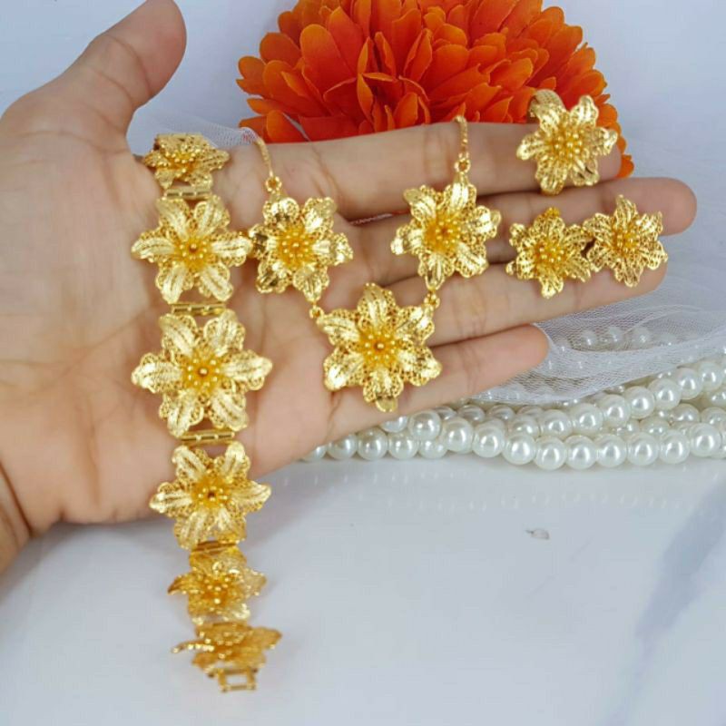 set perhiasan Kendari lapis emas 24k ( 01k)