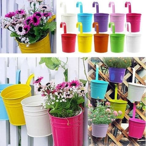 Mini Metal Flower Pot - Pot Bunga Gantung