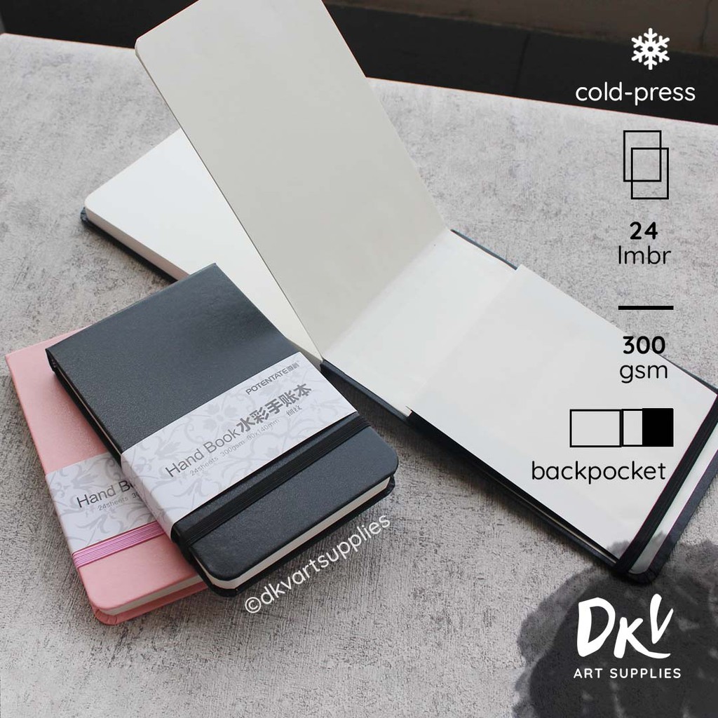 

Adn Watercolor Sketchbook POTENTATE Mini 9x14cm 300gsm hardcover jahit