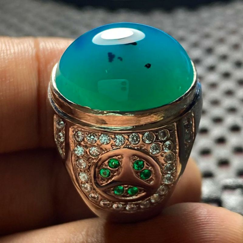 Natural Bacan Doko HQ Ring perak