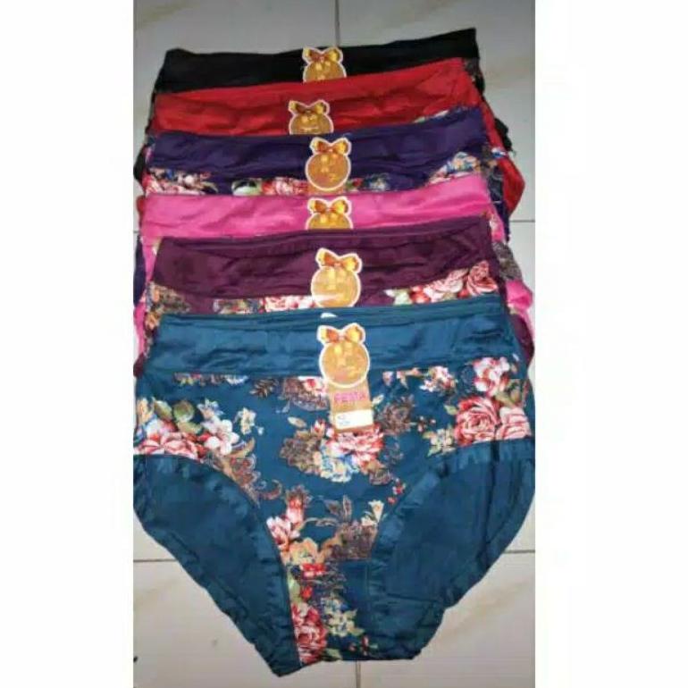 [KODE BARANG 0981K] PGDA - 6 Pcs CD Wanita Jumbo / Celana Dalam Jumbo / Celana Dalam Big Size / Cela