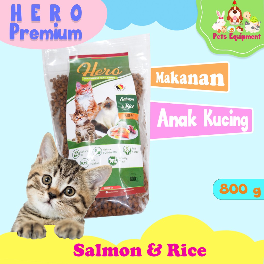 HERO KITTEN FOOD 800 g / makanan anak kucing hero/cat food / makanan kucing  kering