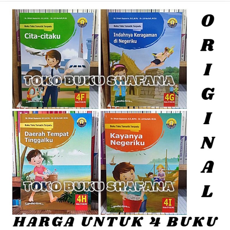 Paket 4 Buku Tematik Terpadu Yudhistira 4F 4G 4H 4I K13 Edisi Revisi Kelas 4 SD ORI