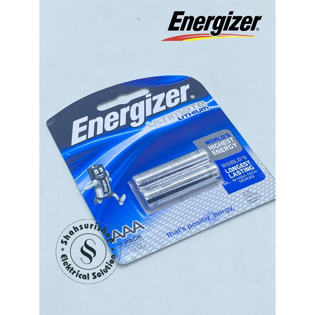 ENERGIZER ULTIMATE LITHIUM BATTERY AAA 1,5 V 1.5VOLT ISI 2 BATERAI A3