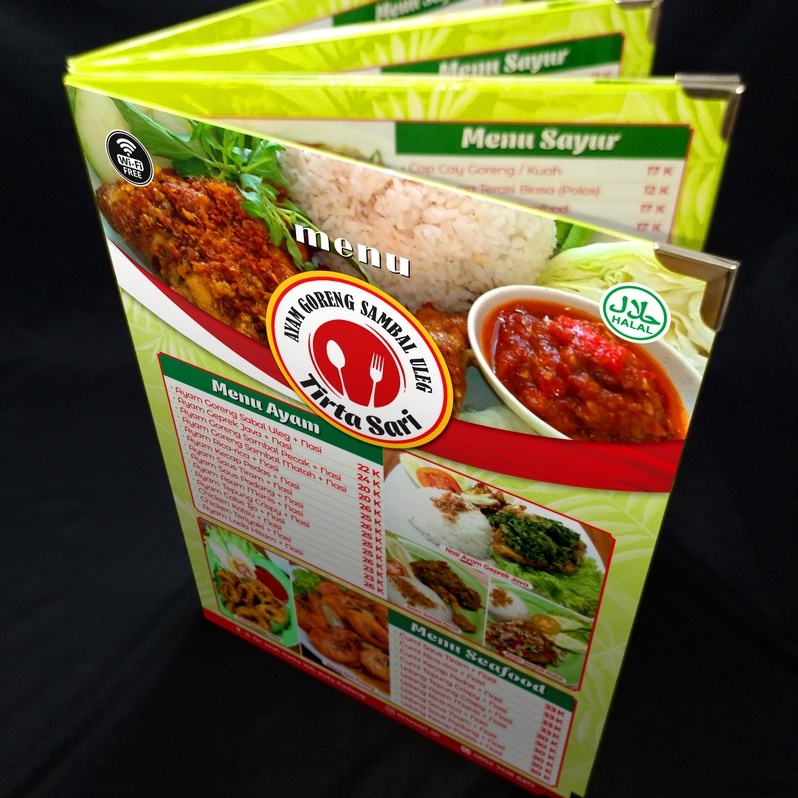 

Daftar menu hardcover A4