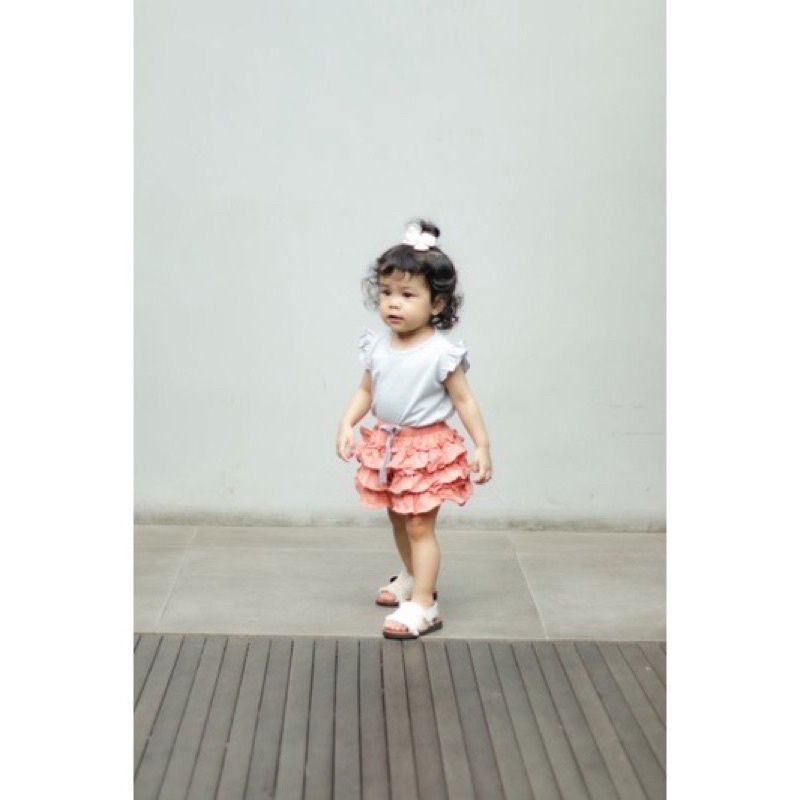 KIEKEBOO Arielle Set Ruffle Anak (Top &amp; Bloomer Ruffle)