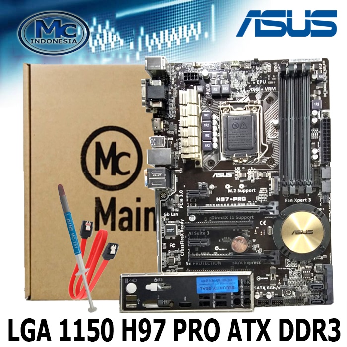 Mainboard Mobo Motherboard Intel LGA 1150 / Mobo gaming / Mobo Mining - ASUS H97