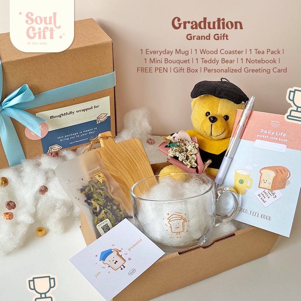 Graduation Gift Set | Hampers Wisuda | Kado Kelulusan Wisuda | Graduation Package Souvenir | Hampers Perayaan Kelulusan | Paket Hadiah | Paket Kado Gift Box | Hampers Scented Candle | Reed Diffuser Premium | NEW Gift Package - Soul Gift by Suka Home |