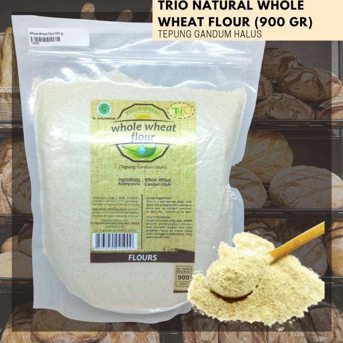 

TERMURAH Tepung Gandum Halus Trio Natural (Whole Wheat Flour) 900 GR