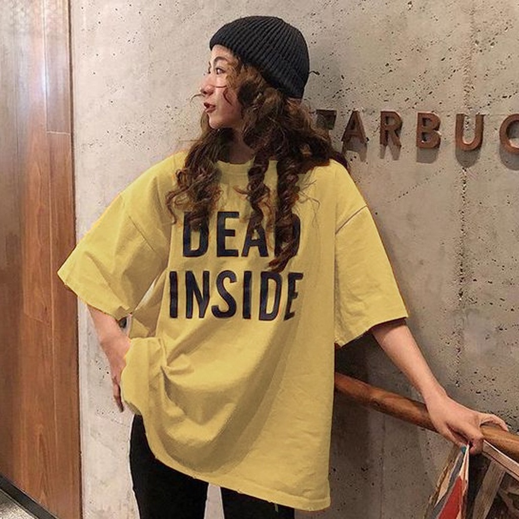 MYSTIQUE.ID-BAJU KAOS DEAD INSIDE T-SHIRT LUCU DAN AESTHETIC