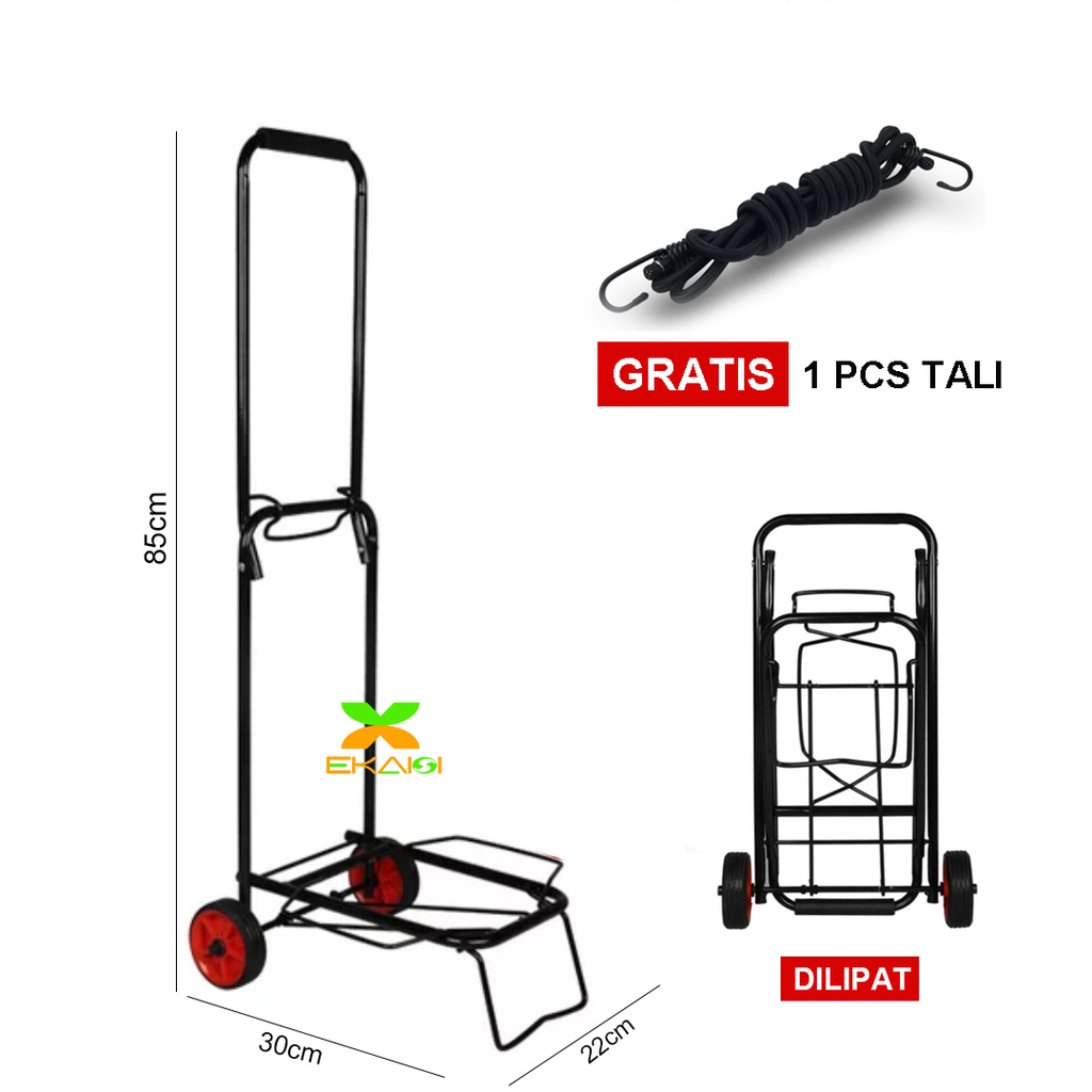 Ekaisi Troley troli lipat bawa aqua galon dan gas trolley barang serbaguna