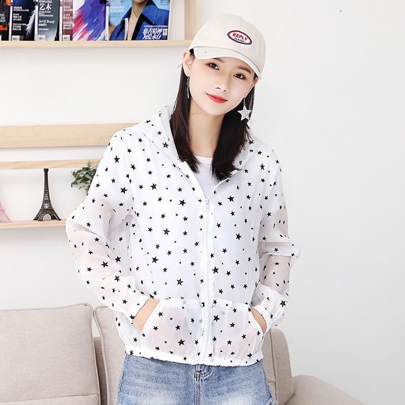 Jaket Sepeda Wanita Korea Style Jacket Jogging Anti UV Import Cepat Kering Maystar Jaket1-Bintang