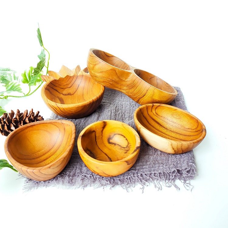 MANGKOK SAMBAL - Tempat Wadah Sambal/ Mangkok Wadah Saji/ Mangkok Kayu/ Tray Kayu