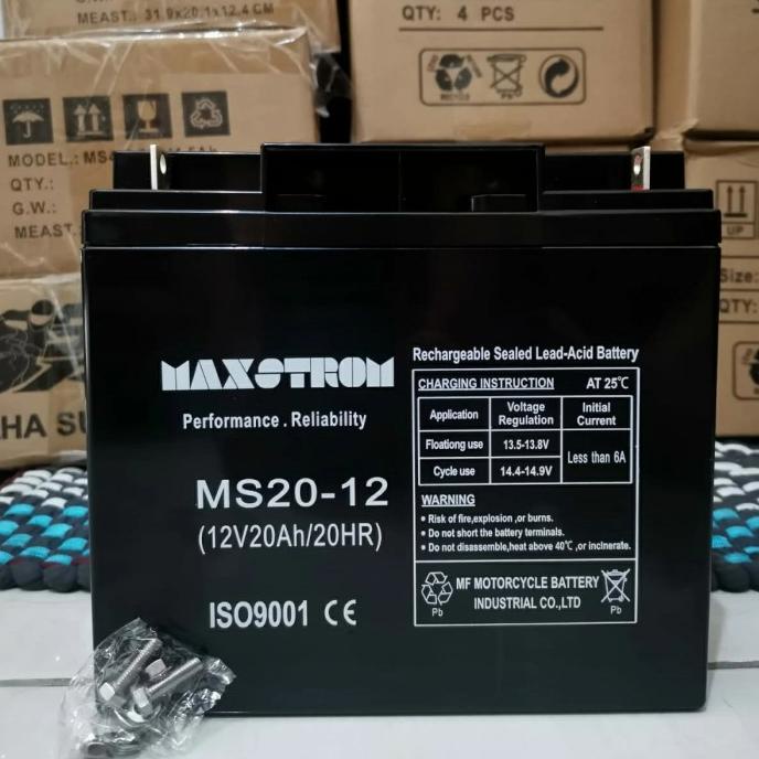 Aki Kering Battery 12V 20Ah 6 Dzm 20 Solar Panel Genset Motor Listrik