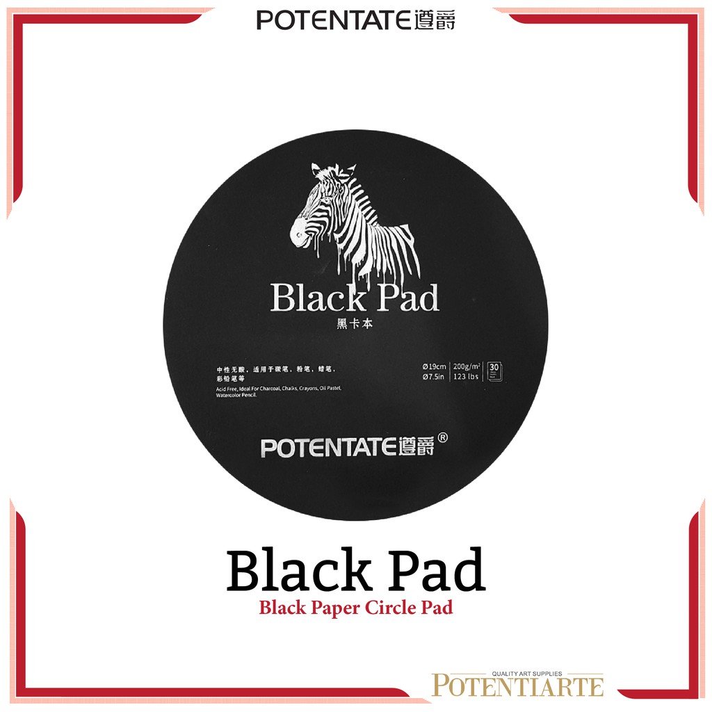 

Kertas Sketsa Potentate 19cm Black Paper Circle Pad