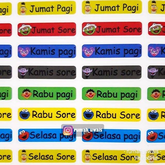 

Label nama / sticker nama waterproof
