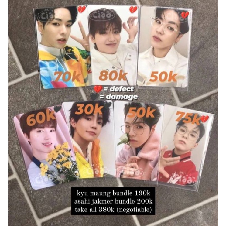 [BACA DESKRIPSI] PHOTOCARD TREASURE ASAHI JAKMER KEPITING PB GREEN JUNKYU MAUNG PB BLUE THE SECOND S