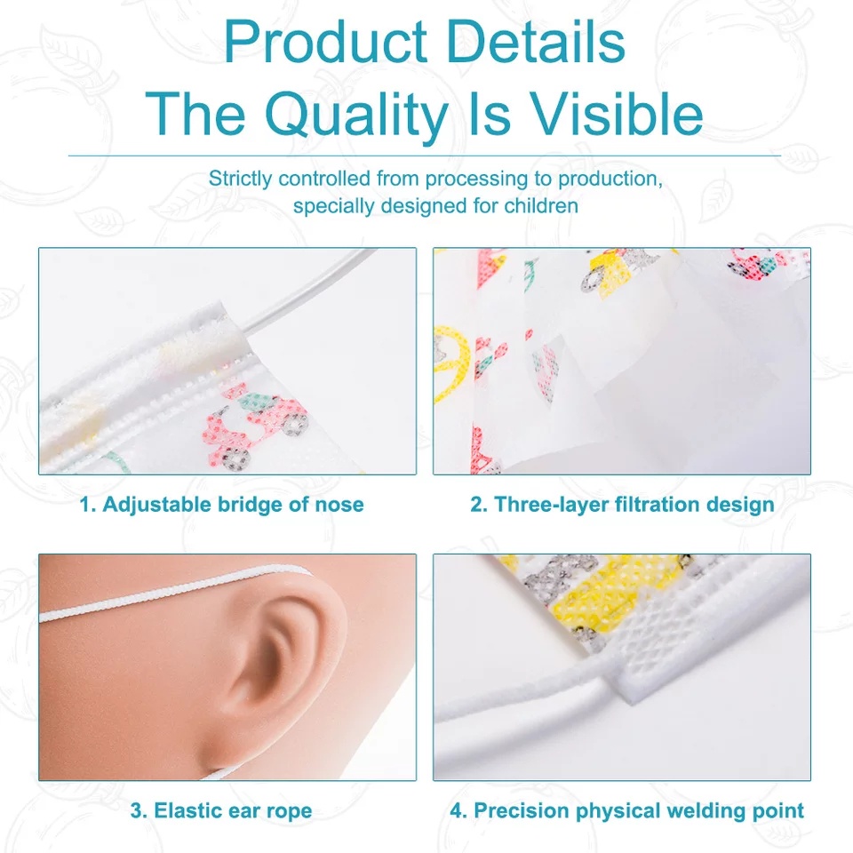 isi 50Pcs/BOX Masker Mulut ANAK Motif LUCU PAKET EKONOMIS IMPORT K-POP KPOP KOREA FASHION DISPOSABLE