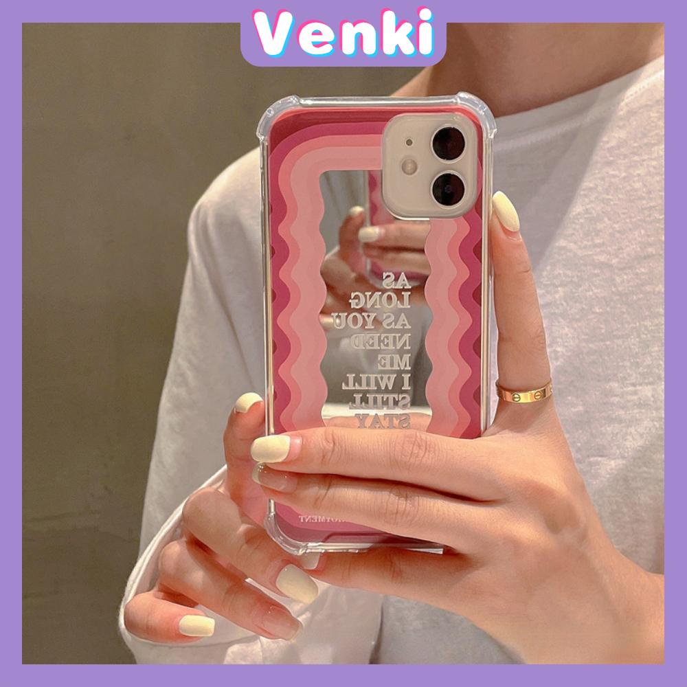 iPhone Case Acrylic Reflective Mirror Airbag Shockproof Protection Camera Pink Gradient Simple Compatible with iPhone 11 iPhone 13 Pro Max iPhone 12 Pro Max iPhone 7 Plus iPhone xr