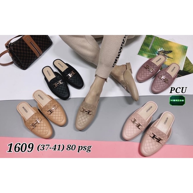 Sandal Sepatu Kantor Mewah Motif H Import Mokaya 1609-911 dan Mokaya 1609-B1 Morego 1609