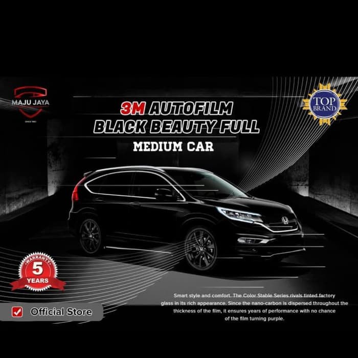 3M kaca film full black beauty - medium car Limited