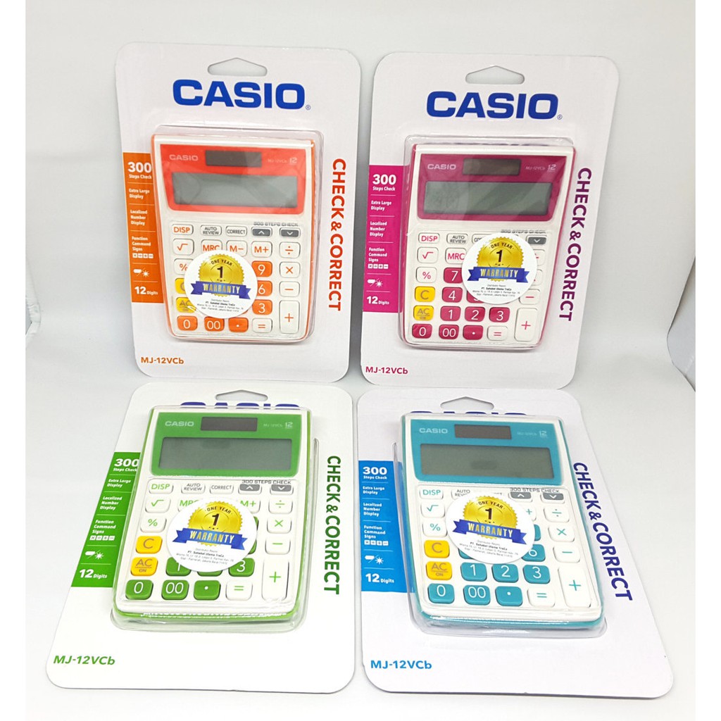 Jual Calculator Casio MJ-12VCb / Kalkulator Meja / Kantor / Office ...