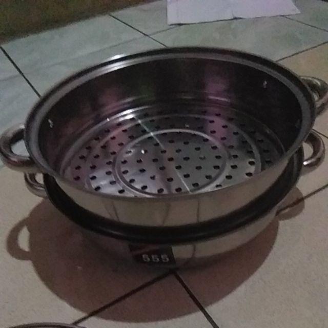 Panci Kukus Susun 2 Stainless 28 Cm / Dandang Steamer