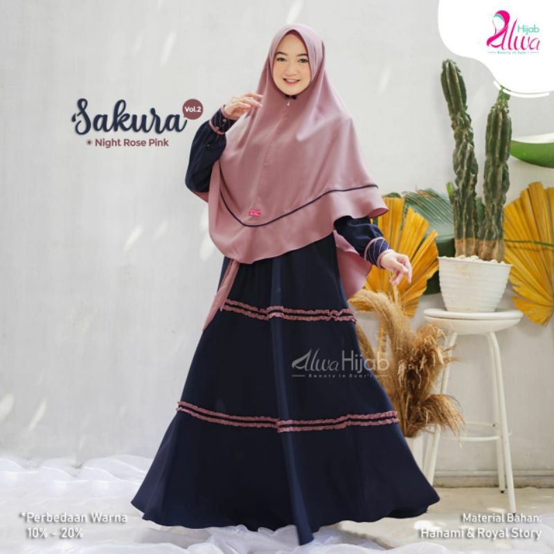 SAKURA SET Vol. 2 ORIGINAL By Alwa Hijab | GAMIS PREMIUM | GAMIS SYAR'I BRANDED