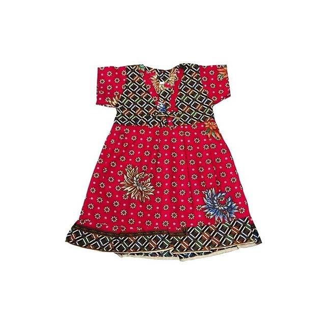 Dress Batik Anak Warna size M/Baju Batik Anak Perempuan