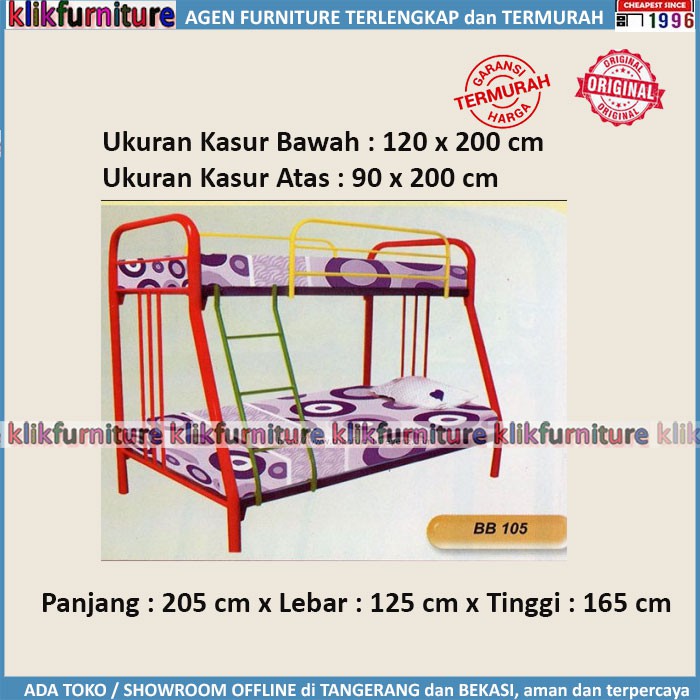 Ranjang Susun Ranjang Tingkat Besi BUNKBED RJ BB 105 SMS