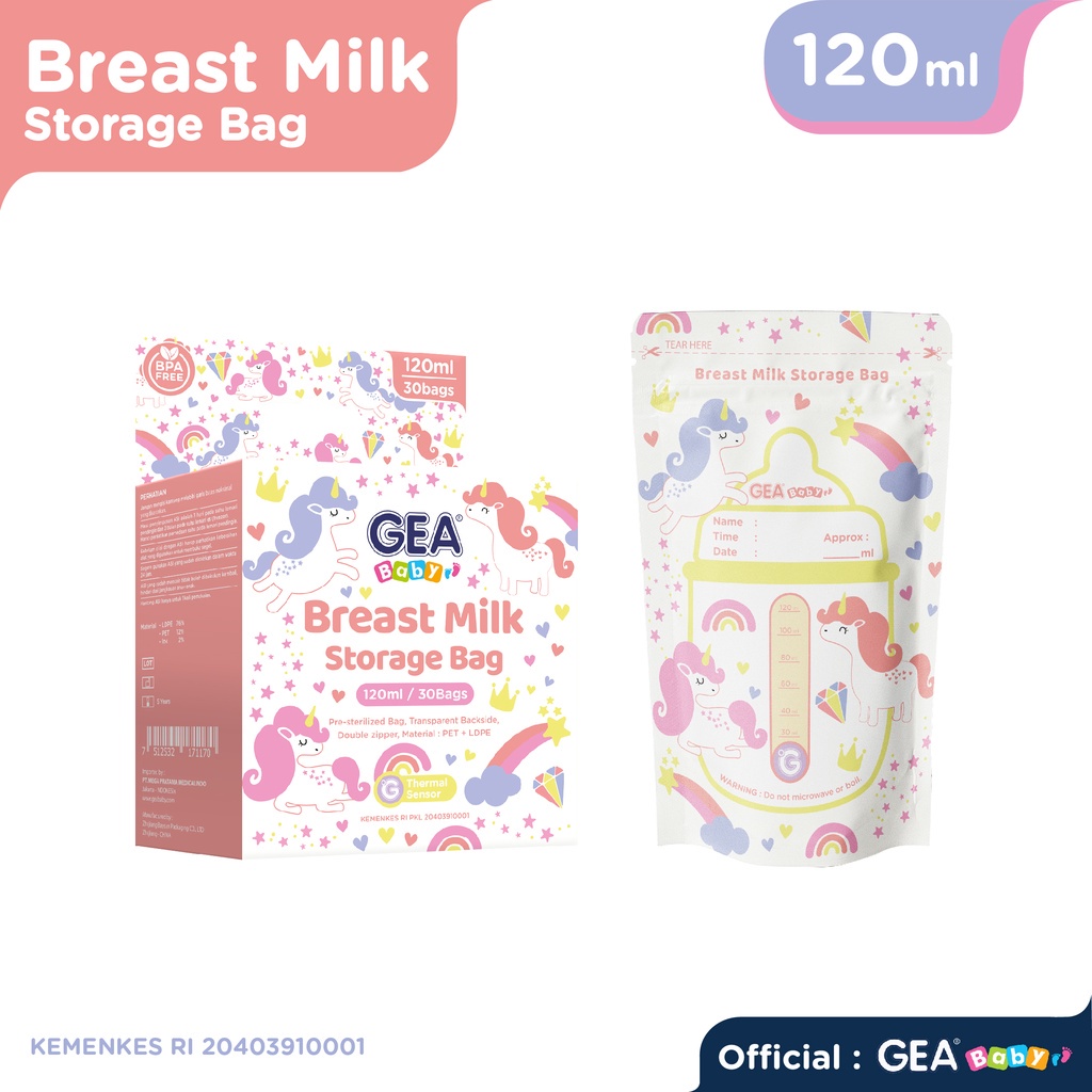 GEABABY Storage Bag 120ml Pattern Edition / Kantong Asi