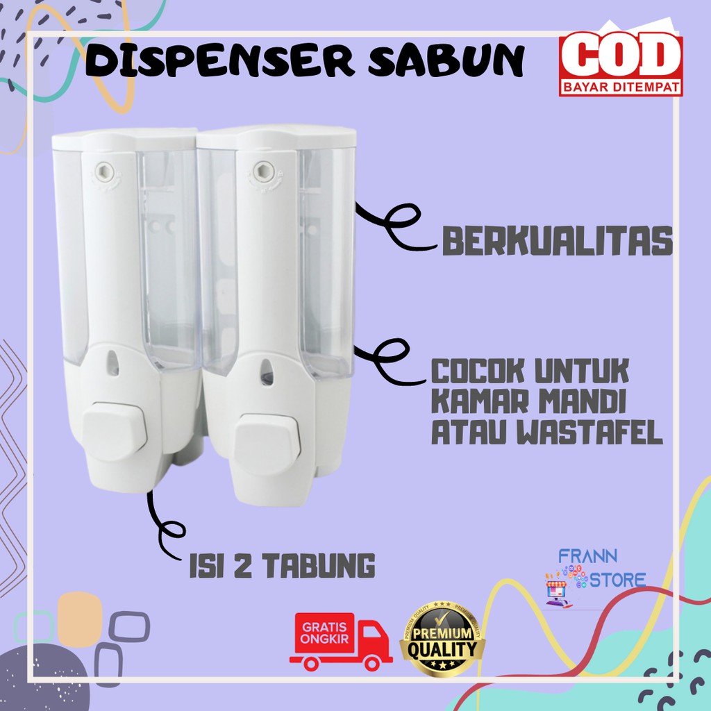 Dispenser Sabun Cair Tempat Sabun Cair Tempat Sabun Tempel Wadah Sabun Cair Tabung Sabun Cair