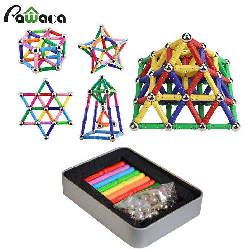 Grab Medan Pawaca Mainan Rakit Kreasi Magnetik Building Sets - D9-618 Mix Color/Silver Mainan M