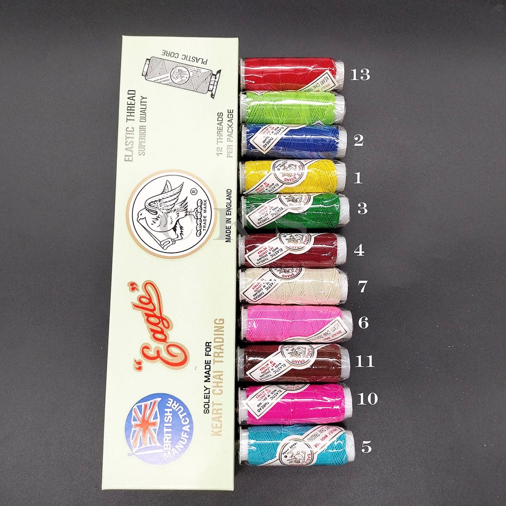 Benang karet eagle untuk baju dan gelang (warna warni)