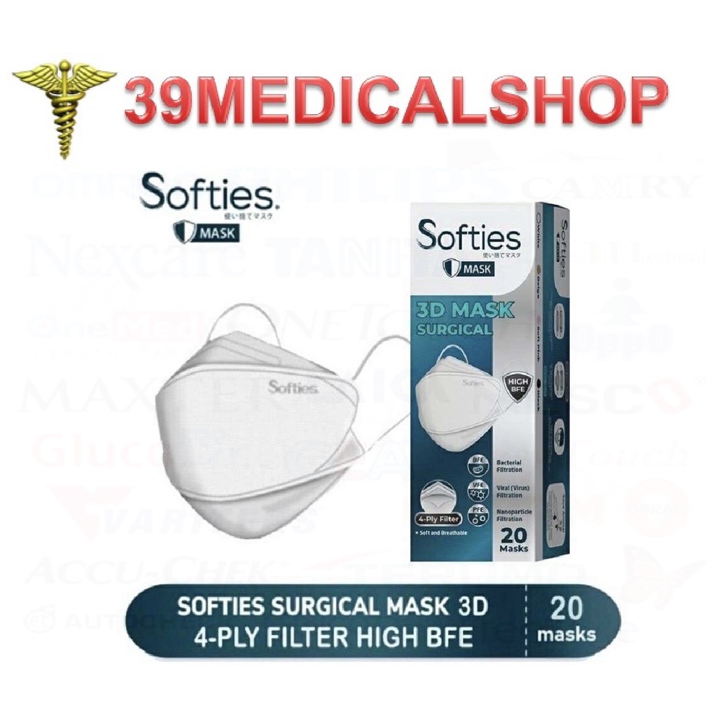 MASKER SOFTIES SURGICAL 3D 4PLY KF94 BOX ISI 20PCS