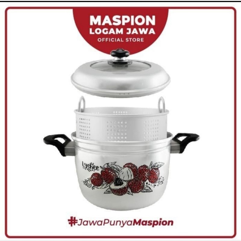 Maspion Panci Pancaguna + Tutup Kaca 24cm, 26cm, 28cm, 30cm, 33cm, 37c - 24cm