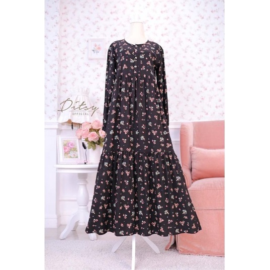 Ditsy Cirilla Black size XL Agustus 2022