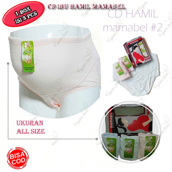 3PC Celana Dalam Ibu HAMIL-CD HAMIL POLOS Box Coklat All Size FULL PERUT(COD)