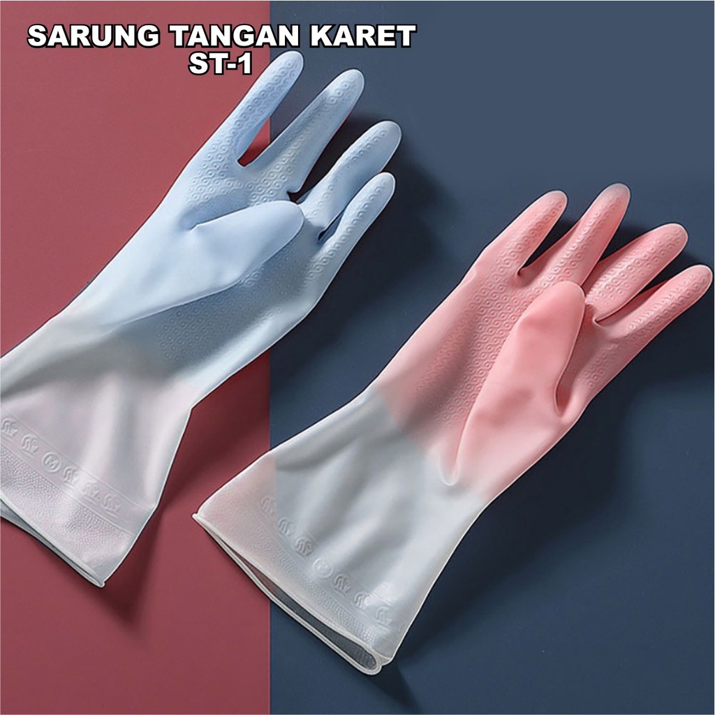 Sarung Tangan Cuci Piring Sarung Tangan  Karet Sarung Tangan Tebal Sarung tangan elastis  Latex Rubber Sarung tangan murah praktis WHFURNITURE