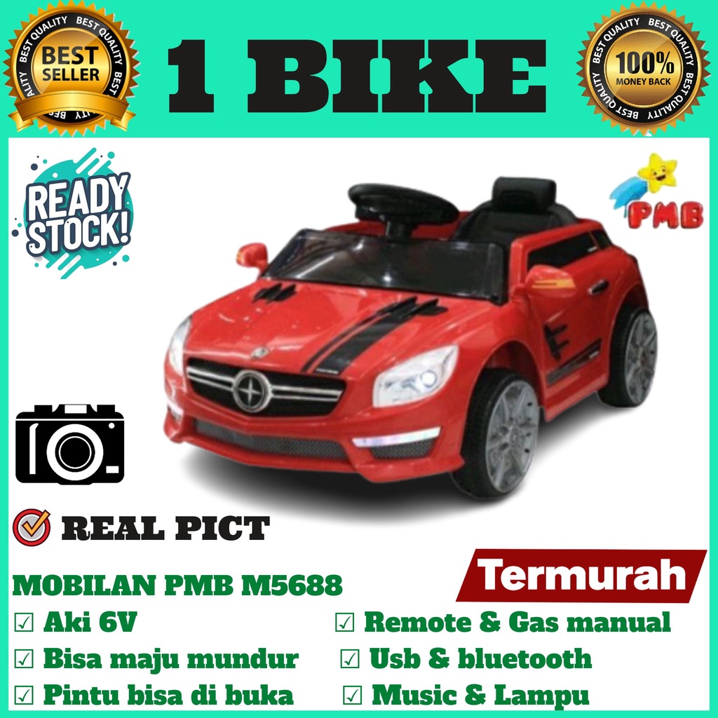 Mainan Mobil Aki Anak PMB M 5688 Moraine M-5688 M5688 Murah, mobilan murah, mobilan anak, mobilan remote, mobian mainan, mobil aki anak