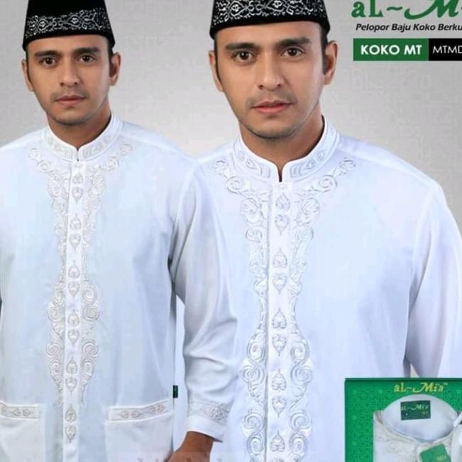 ♠ Baju koko al-Mia MT (kualitas di atas al-Mia Premium) - Putih Susu, XS ➱