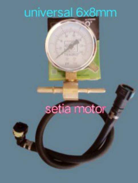 TERBARU FUEL PRESSURE GAUGE ALAT UKUR TEKANAN POMPA BENSIN  MOTOR UNIVERSAL